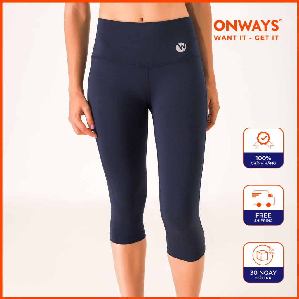 Onways quần lửng legging thể thao nữ không đường may, co giãn tốt, thấm hút, thoáng khí, tôn dáng biker shorts stj 2001