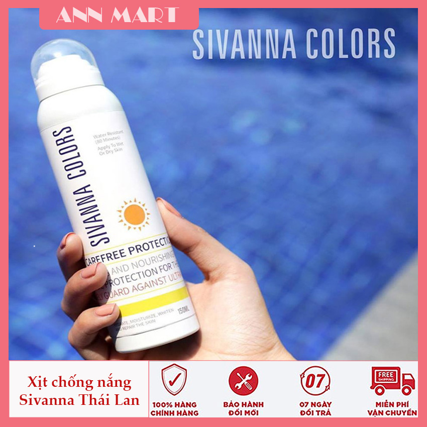 [HÀNG XÁCH TAY] Xịt Chống Nắng Body Sivanna Thái Lan 150ml, xịt chống nắng, làm trắng da, makeup body - shop ANN MART