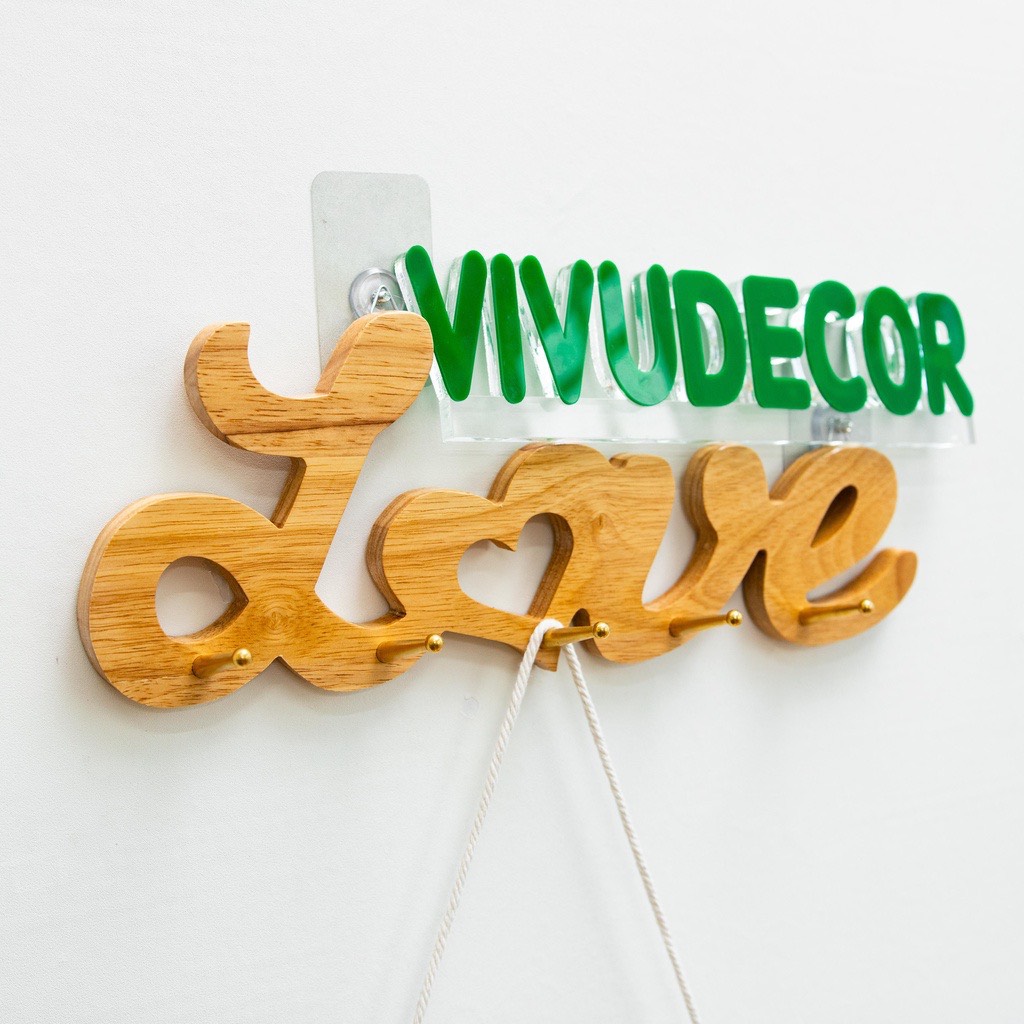 Móc treo quần áo vivudecor mq04 gỗ tự nhiên