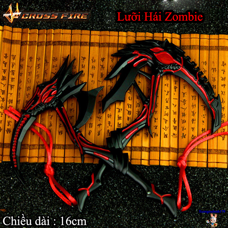Mô hình trưng bày Crossfire Đột kích cặp Lưỡi hái Zombie kim loại 16cm