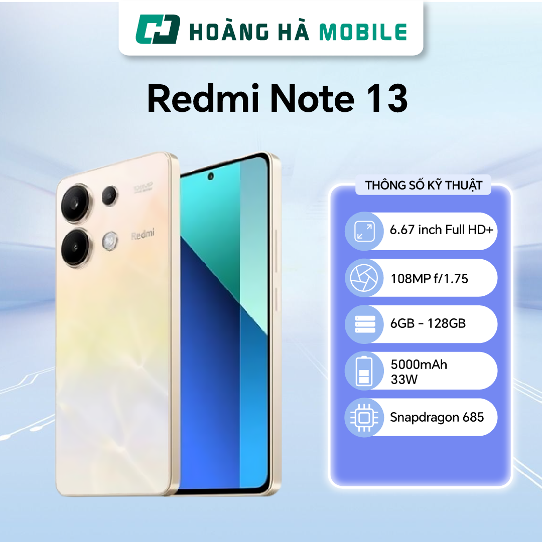 Điện thoại Xiaomi Redmi Note 13 (6GB/128GB) - Chính hãng chưa kích hoạt