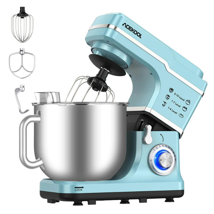 Máy trộn bột acekool 5l 1000w cao cấp - đánh kem, đánh trứng