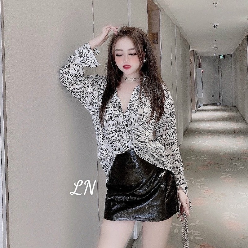 Áo sơ mi nữ tay dài free size 60kg, Áo somi nữ Kiểu Hàn quốc đẹp 2021 Màu Trắng SM09