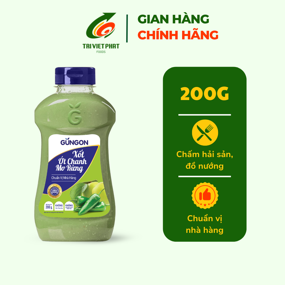 Xốt ớt chanh mơ rừng GUNGON xốt chấm hải sản nướng và luộc 200g