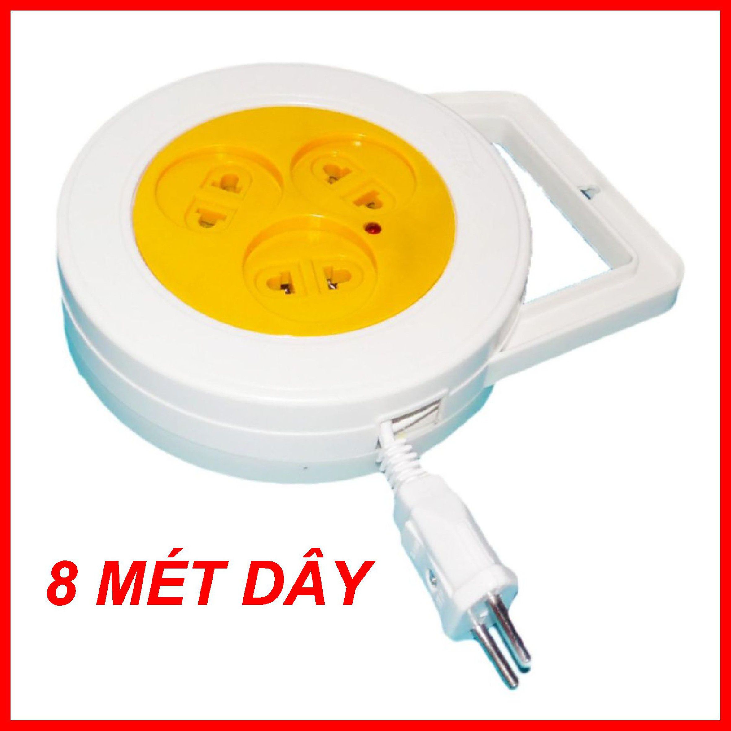 Ổ cắm điện ổ cắm kéo dài 8 mét ổ cắm điện - dây dài 8 mét + công suất 1200w + 01 đèn led báo - ổ cắm điện