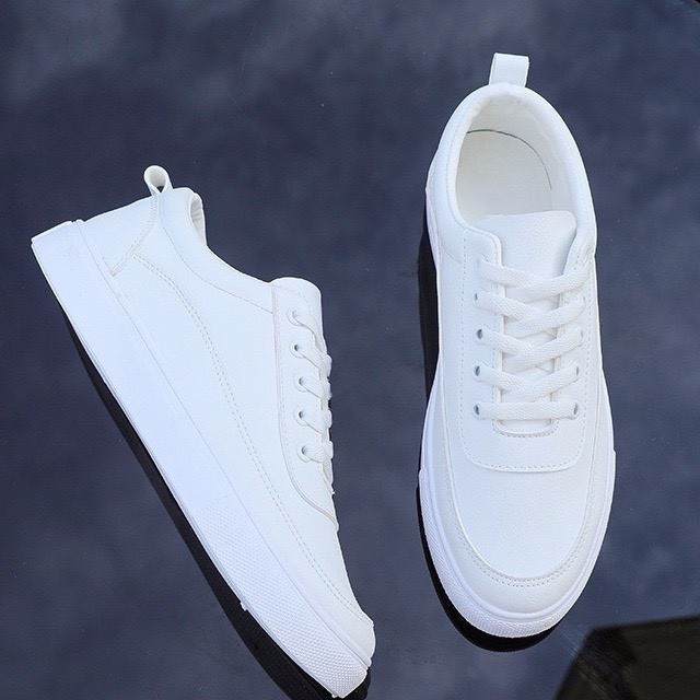 Giày Sneaker Nam Giày Thể Thao Thời Trang ELMEE Giày Nam Bassic Trắng Trơn Trẻ Trung Dễ Phối Đồ Ôm Chân Tuyệt Đẹp - EN019