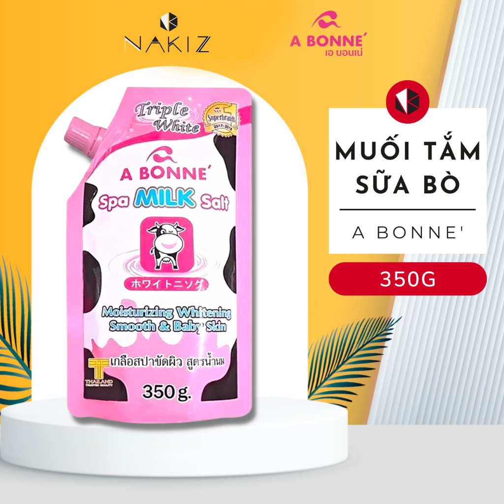 Muối tắm Abone sữa bò tẩy tế bào chết Thái Lan có tem phụ 350gr