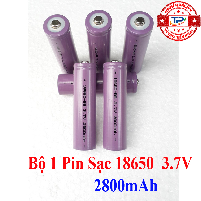 Pin sạc 18650 3.7V 2800mAh dùng cho đèn sạc, quạt sạc, đèn pin, đồ chơi điện tử, loa, sạc dự phòng .....