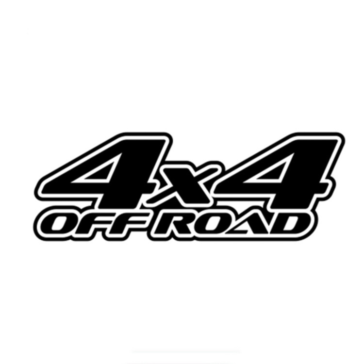 Decal tem logo chữ 4x4 OFF ROAD kiểu dáng thể thao hiện đại