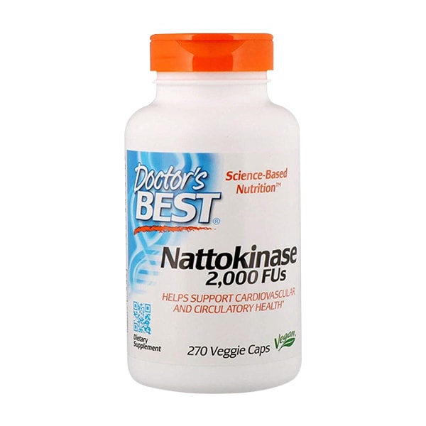 Viên uống Nattokinase 2000FUs Doctor’s Best 270 viên - chống đông máu, ngừa tai biến, đột quỵ