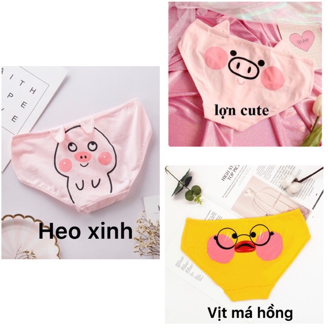Lẻ và combo 3 quần hoạt hình cute 🐷🌸🐣🍀