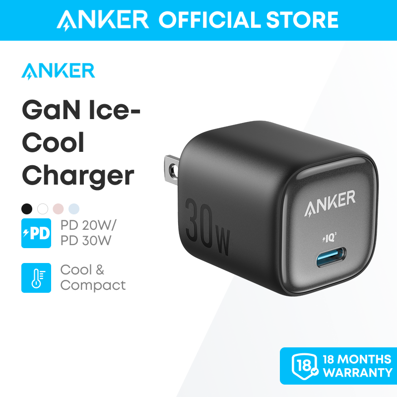 【Newest GaN 30W Anker Zolo GaN 30W Fast Charger USB C Charger PIQ 3.0 Foldable PPS FastCharger for iPhone 17/ 17 Air/ 17 Pro series, Galaxy, iPad, cốc sạc nhanh, sạc điện thoại, Sạc nhanh Power IQ 3.0,  Chân gập gấp gọn tiện lợi, ActiveShield 3.0