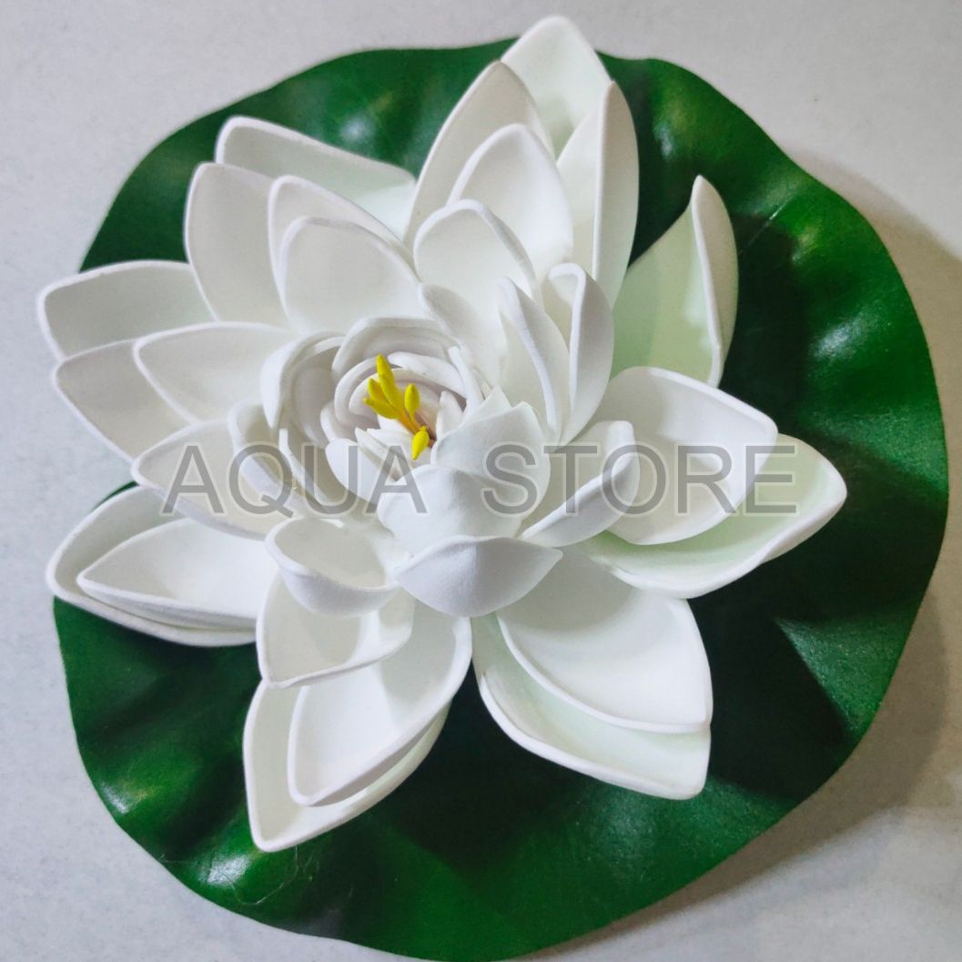 Fake Lotus Flower Water Drop Bowl 18 15cm for Decorating Small Garden Landscapes - 9