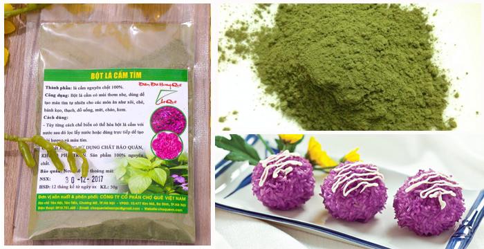 Bột Lá Cẩm Tím Chợ Quê gói 50gr