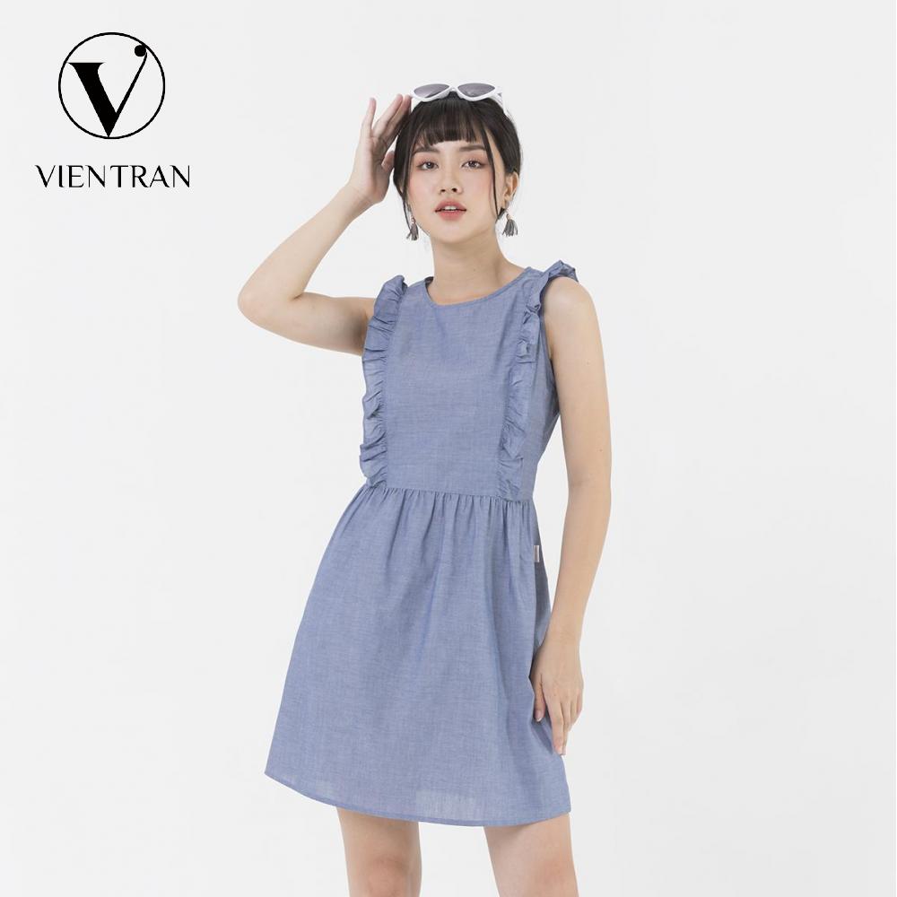 Đầm nữ sát nách bèo vai vien tran v63r19h027