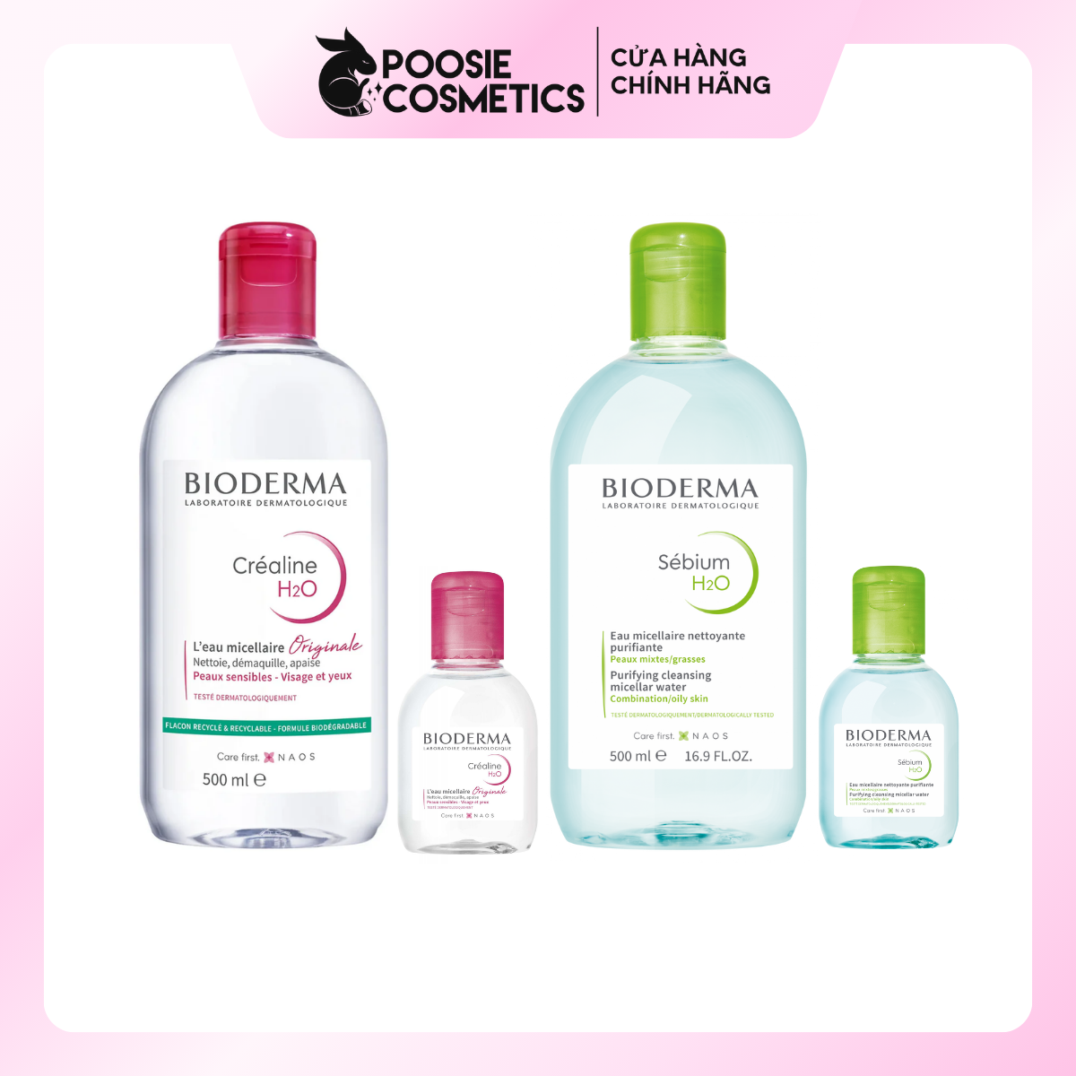 Nước Tẩy Trang Bioderma Crealine H20 Solution Micellaire - 500ml