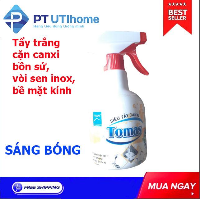 Siêu tẩy cặn canxi vết vàng ố trên inox, gương, kính nhà tắm PT UTIHOME