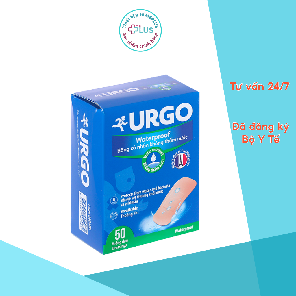Chính hãng - băng cá nhân không thấm nước urgo waterproof
