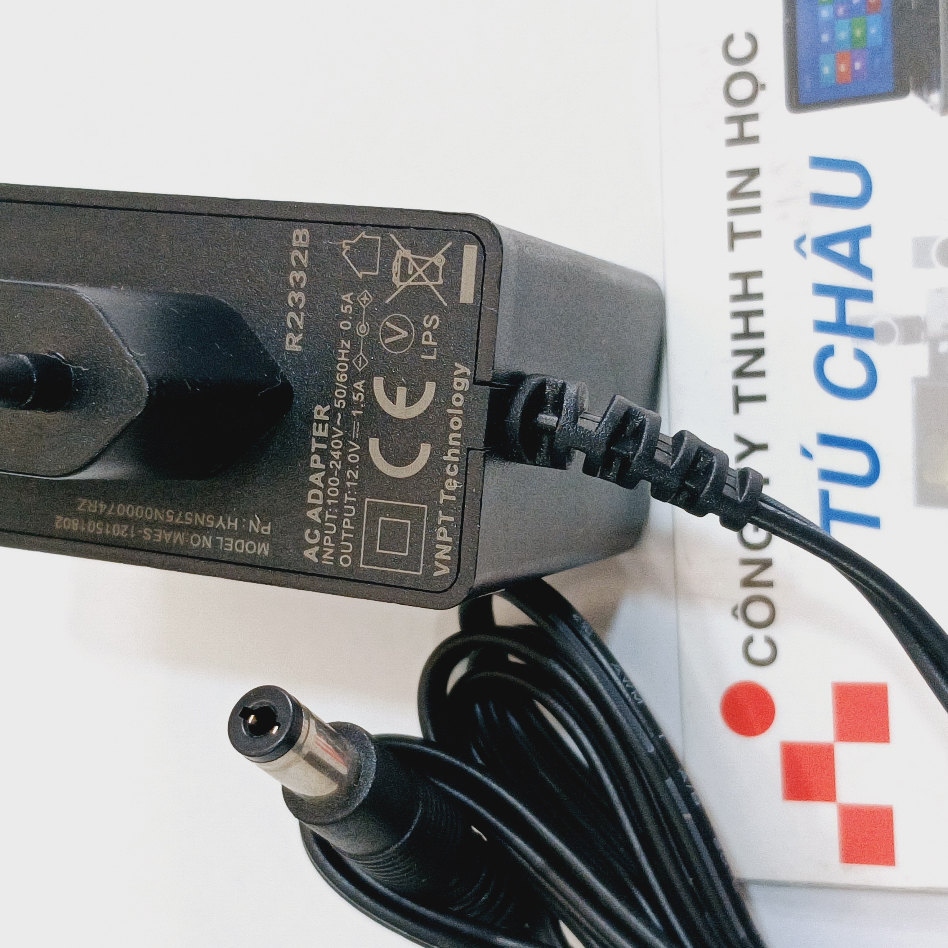 Adapter dc 12v - 1.5a / đầu cắm 5.5mm x 2.1mm