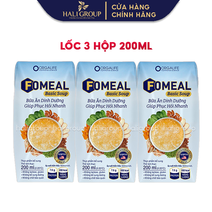 Lốc 3 Hộp Fomeal Basic Soup (200ml/Hộp)