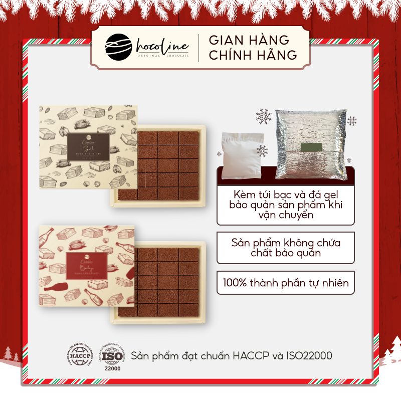 Combo 2 Hộp Socola Tươi Nama Nguyên Chất Chocolate - 40 Viên - Chocoline