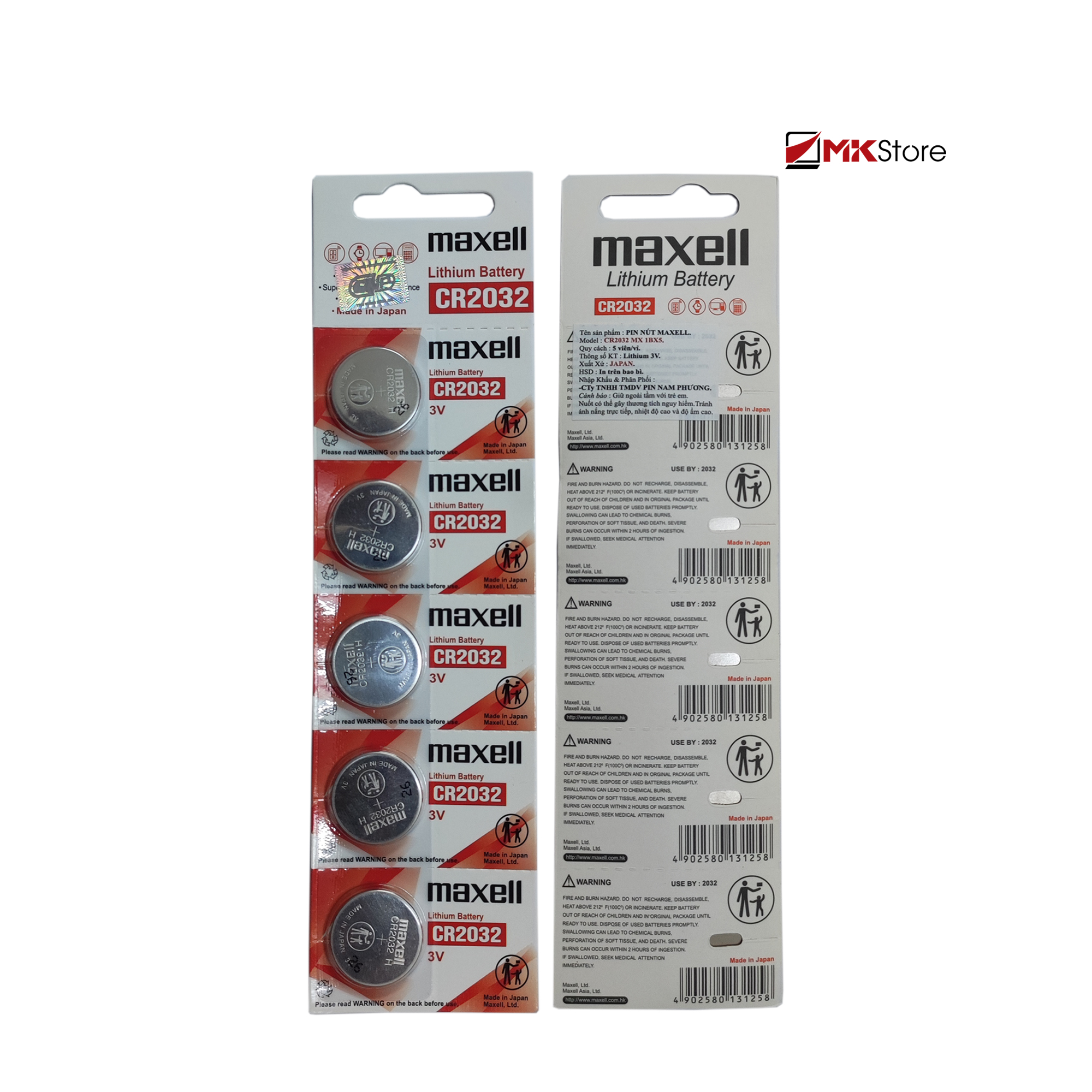 Pin cmos maxell cr2032 h lithium 3v cho smartkey mkstore