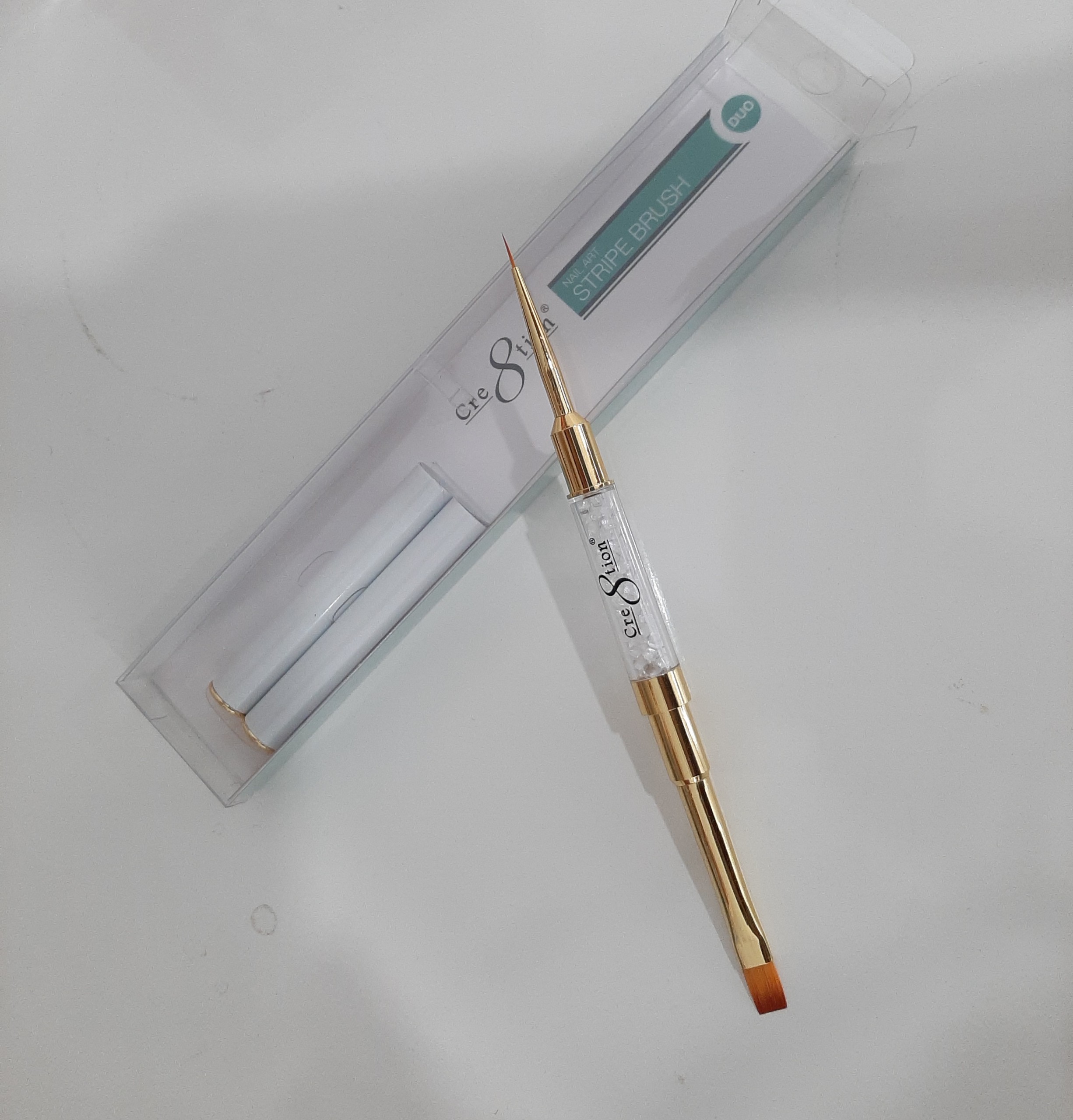 Cọ râu vẽ 7mm và cọ đắp gel Square số 10 ( cọ 2 đầu) hãng Cre8tion