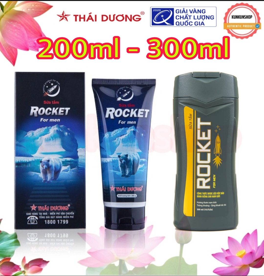 Sữa tắm rocket Sao Thái dương chai 200ml - 300ml