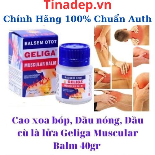 Dầu nóng, dầu xoa bóp, cao xoa bóp Thái Lan, cù là lửa Geliga dầu nóng xoa bóp thái lan giảm đau nhức xương khớp