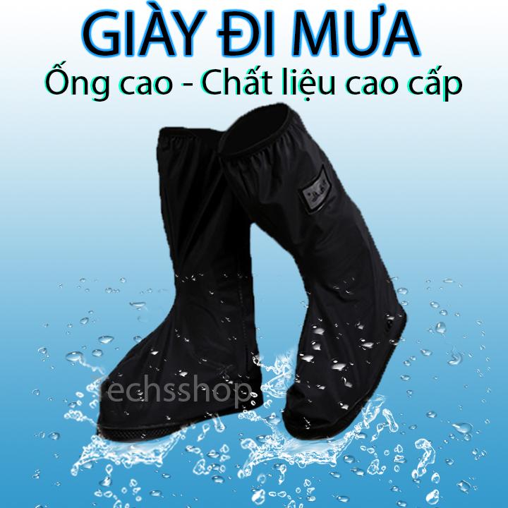 Giày đi mưa cao cấp loại dày từ size 36 đến 42 - Bọc giày đi mưa chống nước ống cao - Ủng đi mưa chống bẩn giày dành cho xe máy đi phượt