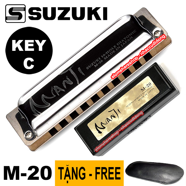 Kèn harmonica diatonic Suzuki Manji M-20 key C