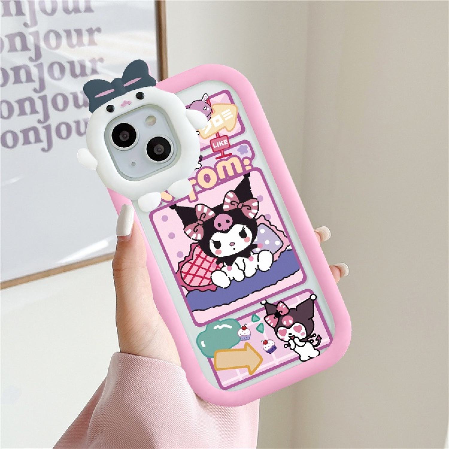 Ốp lưng iρhone nơ camera hình vuông kuromi 6/6splus/7/7plus/8/8plus/x/xr/xs/11/12/13/pro/max/plus/promax-Awifi S3-4
