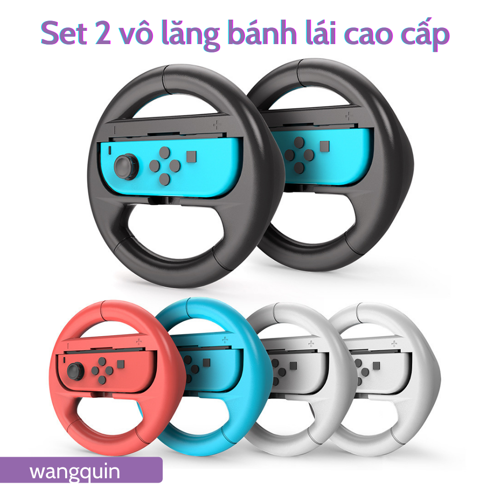 Sẵn VN - Set 2 Vô Lăng Bánh Lái Phụ Kiện Máy Game Nintendo Switch/ Oled/ Lite Tay Cầm Điều Khiển Wheel Joycon Game Đua Xe Mario Kart