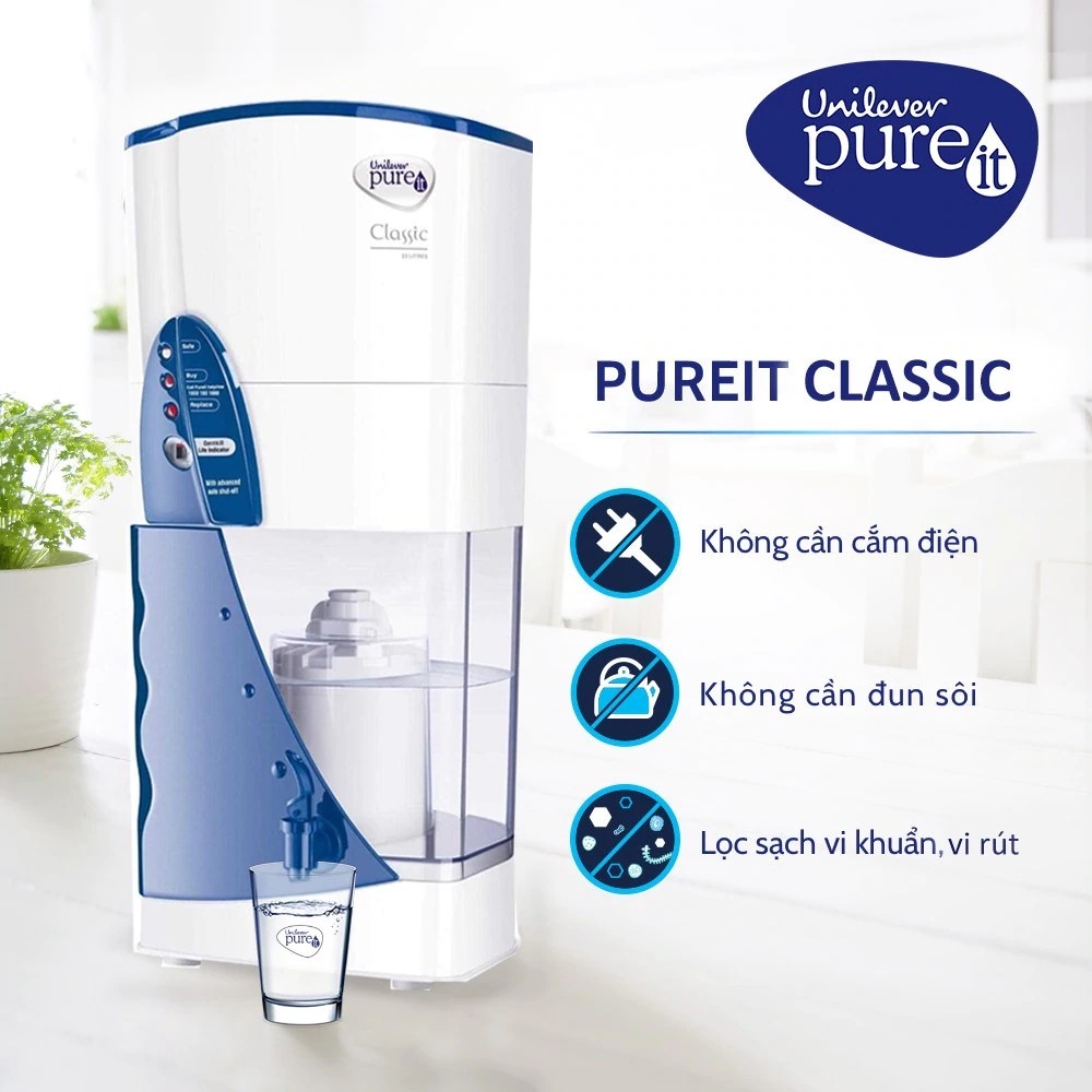 Máy lọc nước Unilever Pureit Classic - Không cần cắm điện