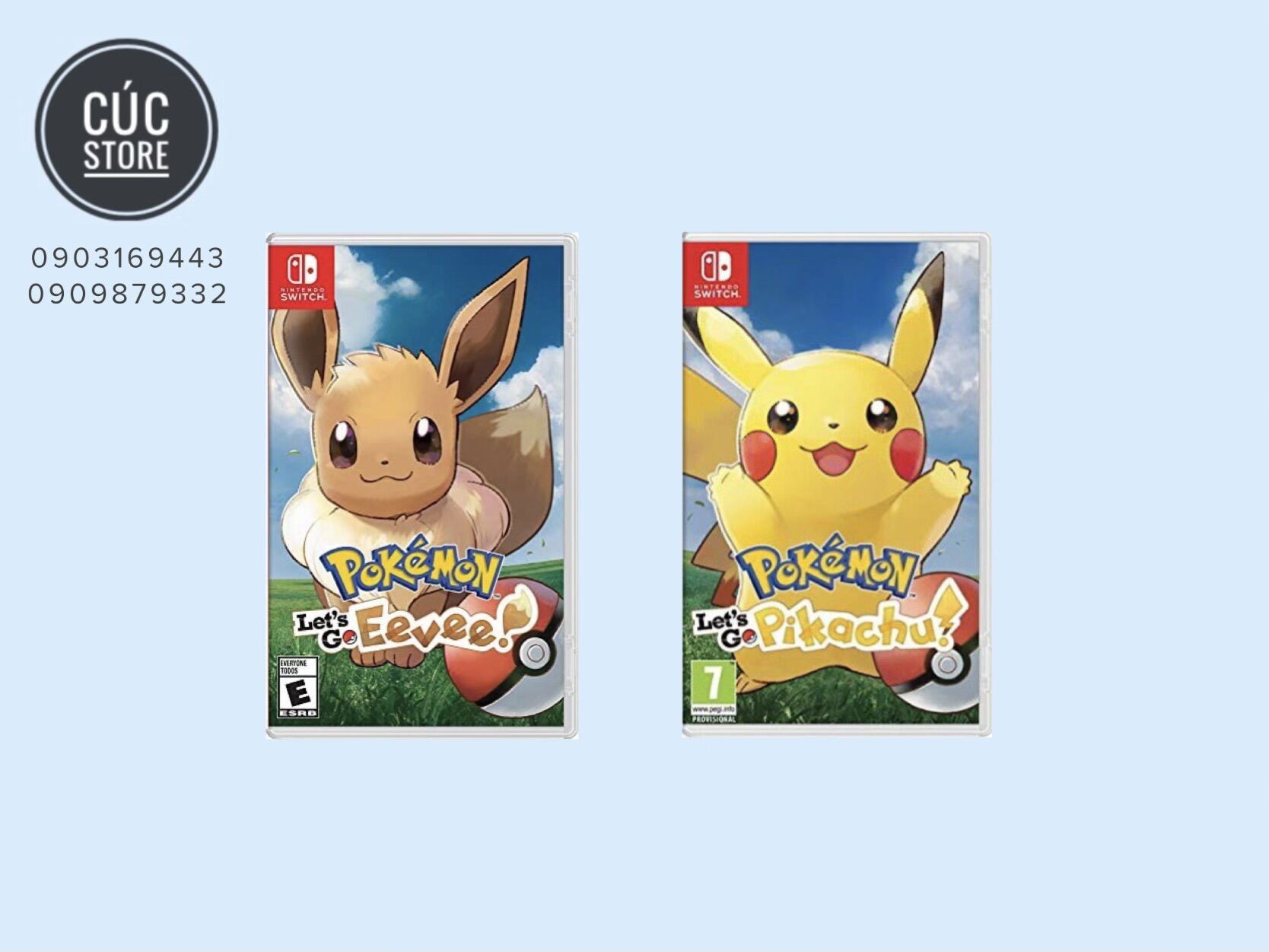 Băng chơi game Nintendo Switch : Pokemon Let's Go, Pikachu / Let’s Go Eevee