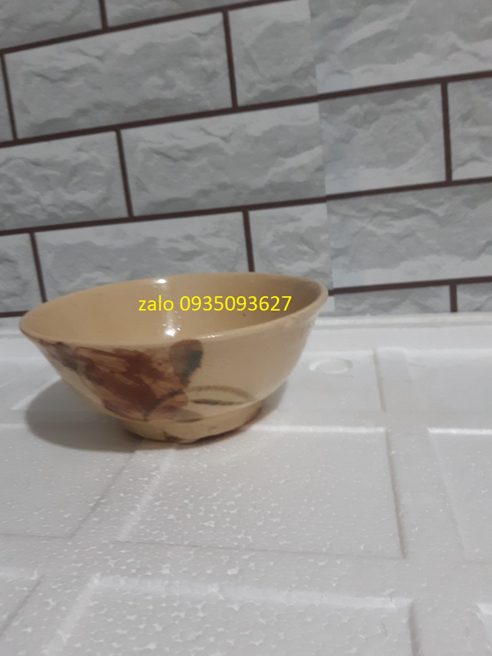 [HCM]Tô xưa 18 cm hoa huệ lớn