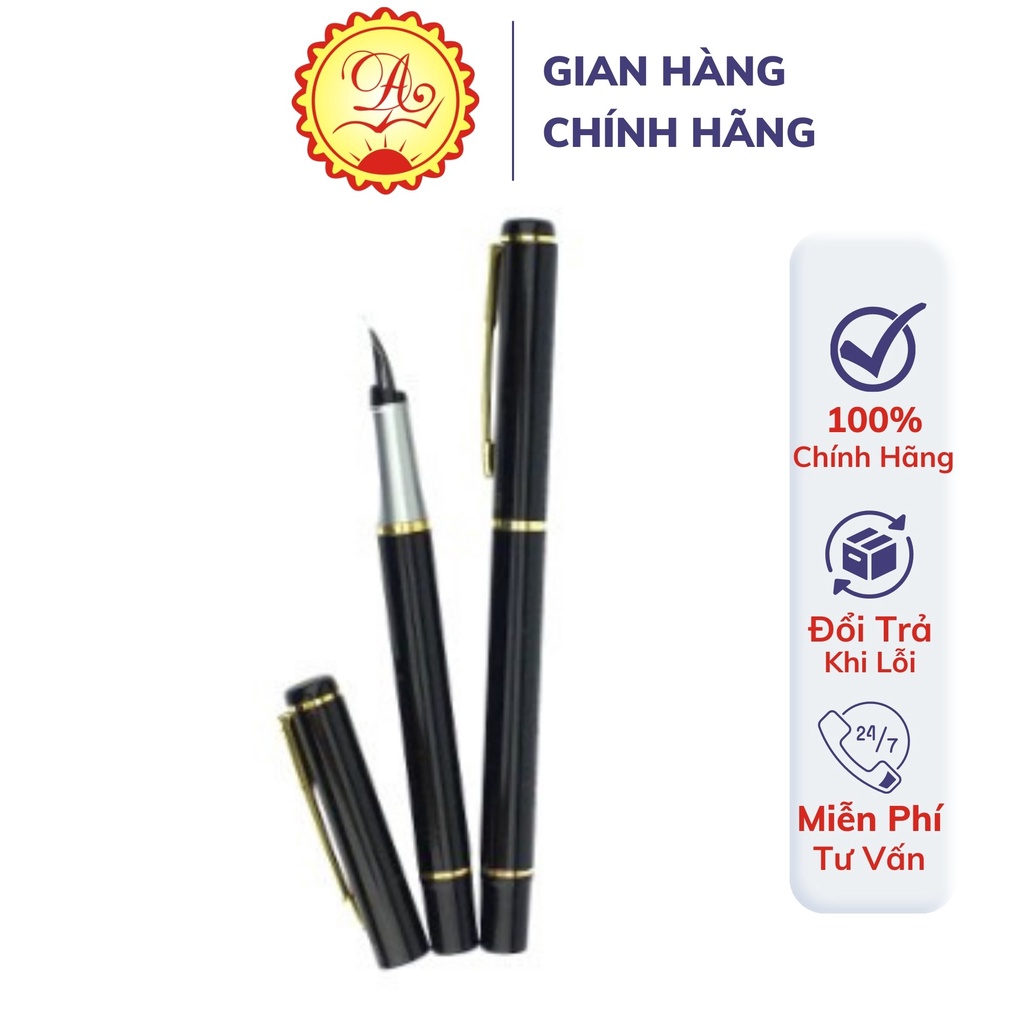 Bút viết thư pháp SH 044Bút mài thầy Ánh ngòi cong vỏ đen thiết kế sang trọng đơn giản