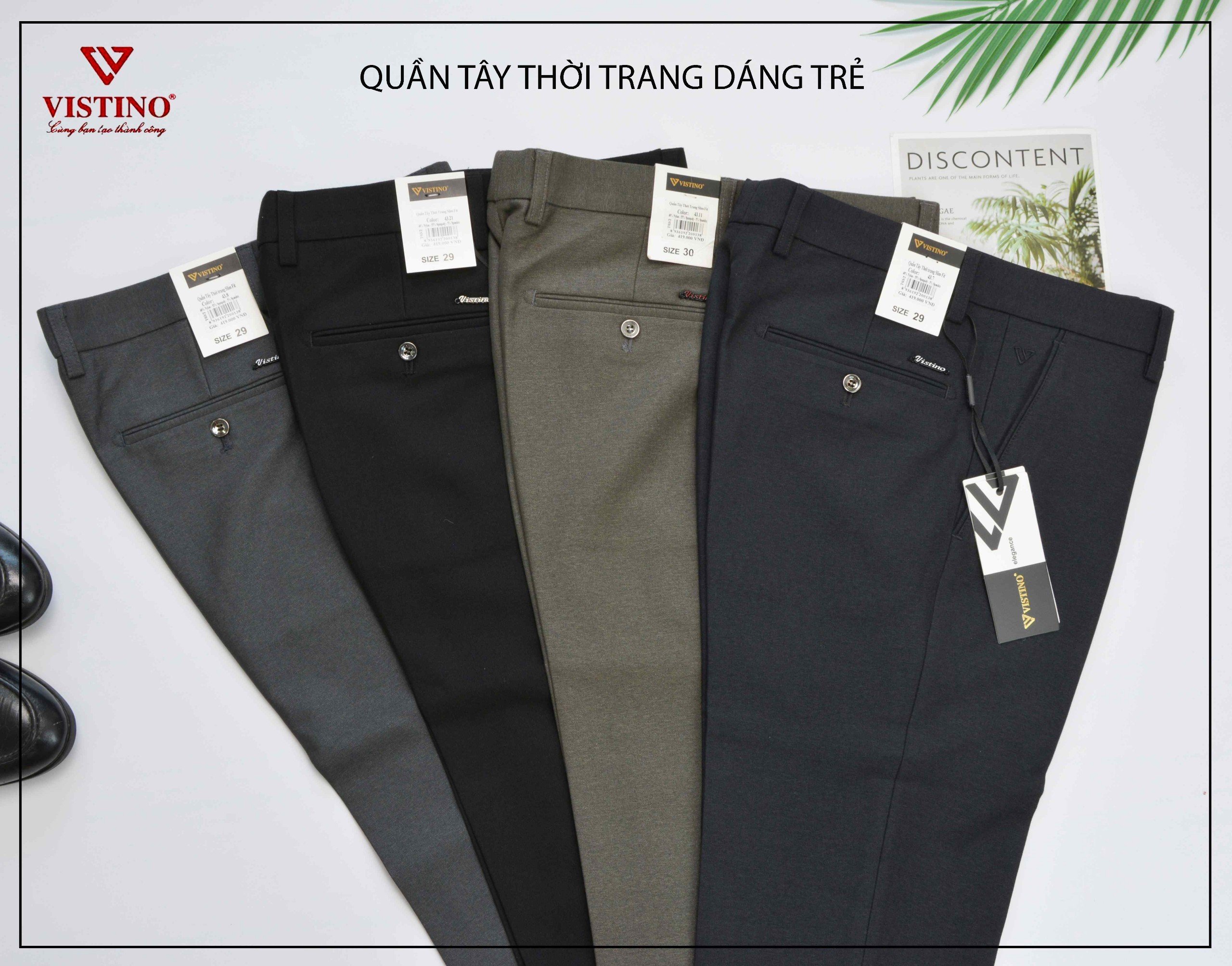 (Freeship Max)[HCM]Quần Tây Nam Slimfit Dáng Trẻ Form Ôm Vistino 419