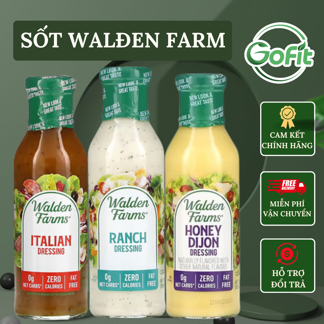 Sốt salad không đường không calo - walden farm 355ml - hàng mỹ
