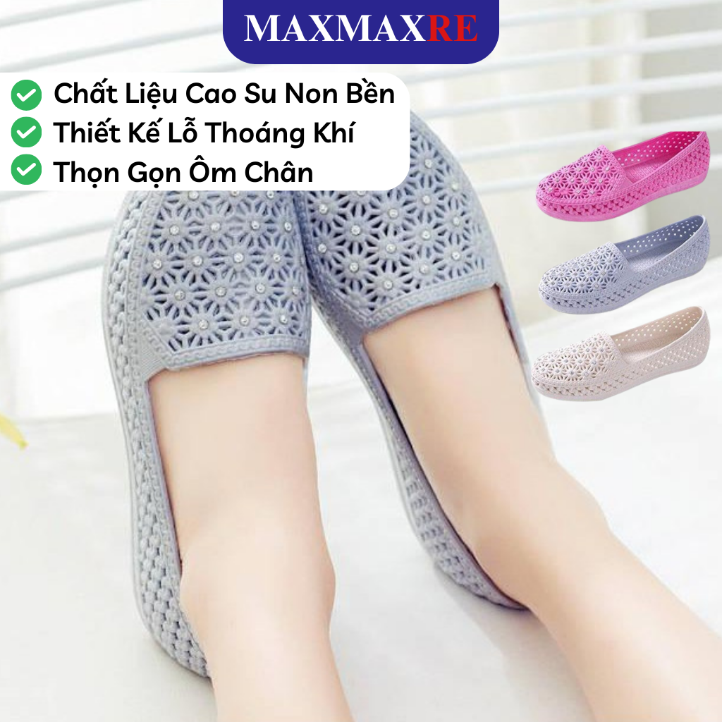 Giày lười nữ giày mọi nữ siêu nhẹ thoáng khí đi êm chân