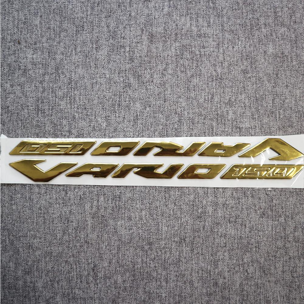 [HCM]Bộ tem logo chữ nổi xe máy Vario 2018 chất liệu nhựa dẻo si bóng màu trắng