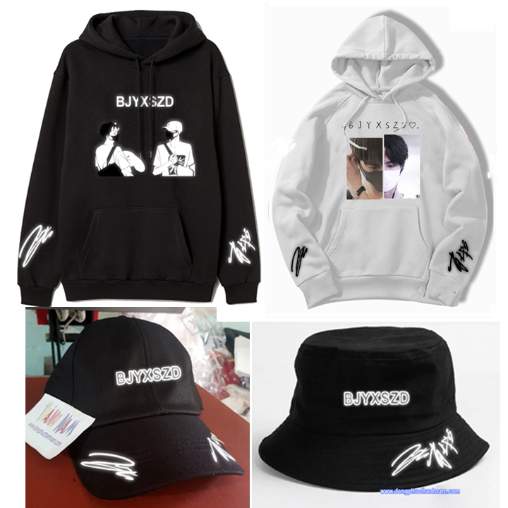 áo BJYXSZD, áo hoodie BJYXSZD, áo Vương Nhất Bác, áo hoodie Tiêu Chiến, áo hoodie BJYXSZD phản quang