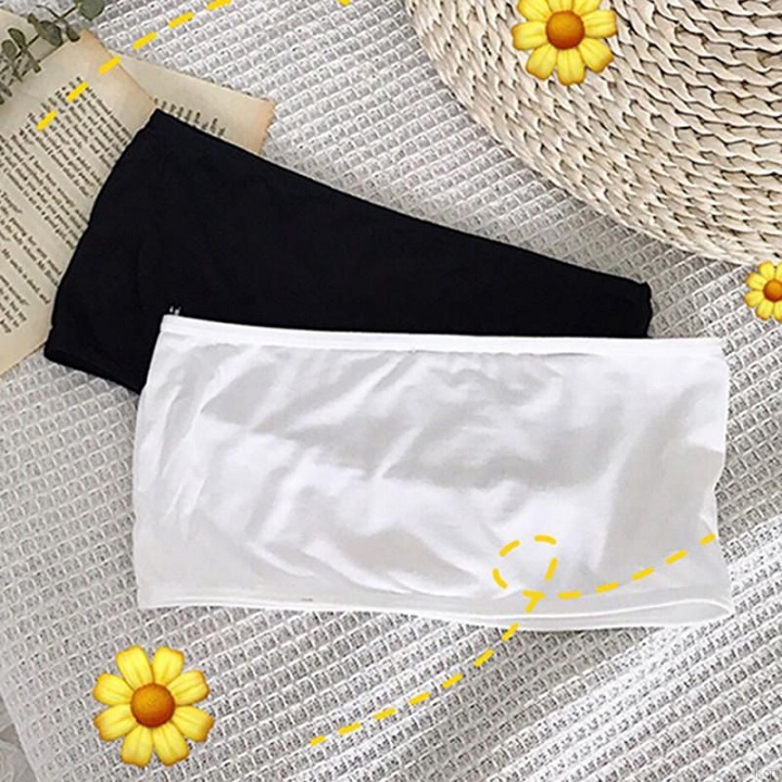 Áo Quây Ngực Không Dây, Họa Tiết Trơn, Chất Liệu Vải Cotton Thoáng Mát