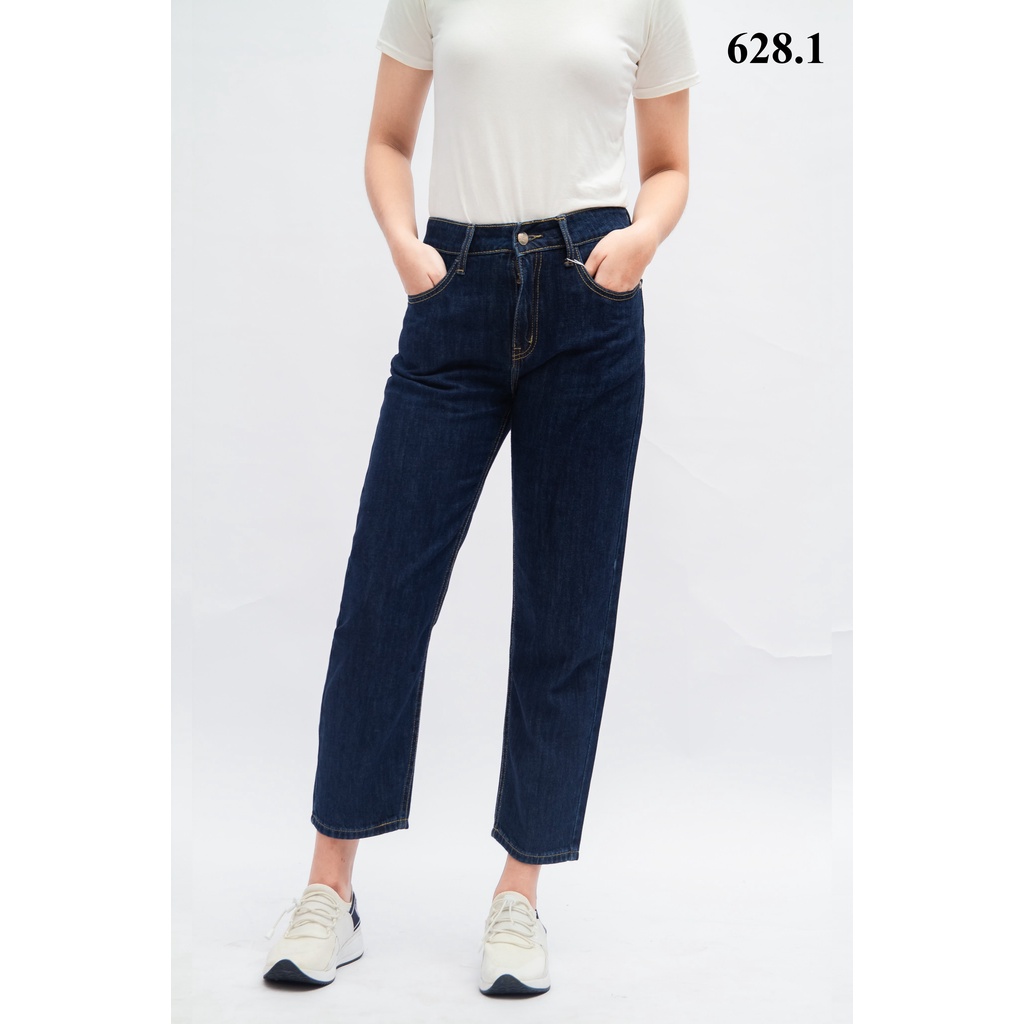 Quần jean boyfriend cotton dáng trơn hàng vnxk