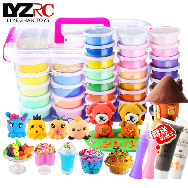 Lyzrc đất sét siêu nhẹ khuôn làm bằng tay bằng nhựa dẻo đất sét màu đất sét tự làm bằng tay cho trẻ em đồ chơi đất sét không gian dụng cụ đất sét