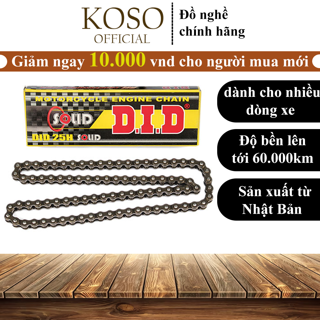 Sên cam koso did chính hãng dành cho các loại xe số xe ga 62-82-84-88-90 mắt.