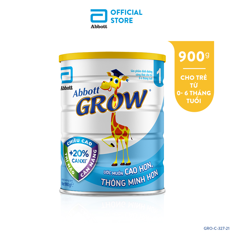 Sữa bột Abbott Grow 1 G- Power 900g cho bé 0-6 tháng dễ tiêu hóa và hấp thu hỗ trợ tăng trưởng chiều cao và cân nặng