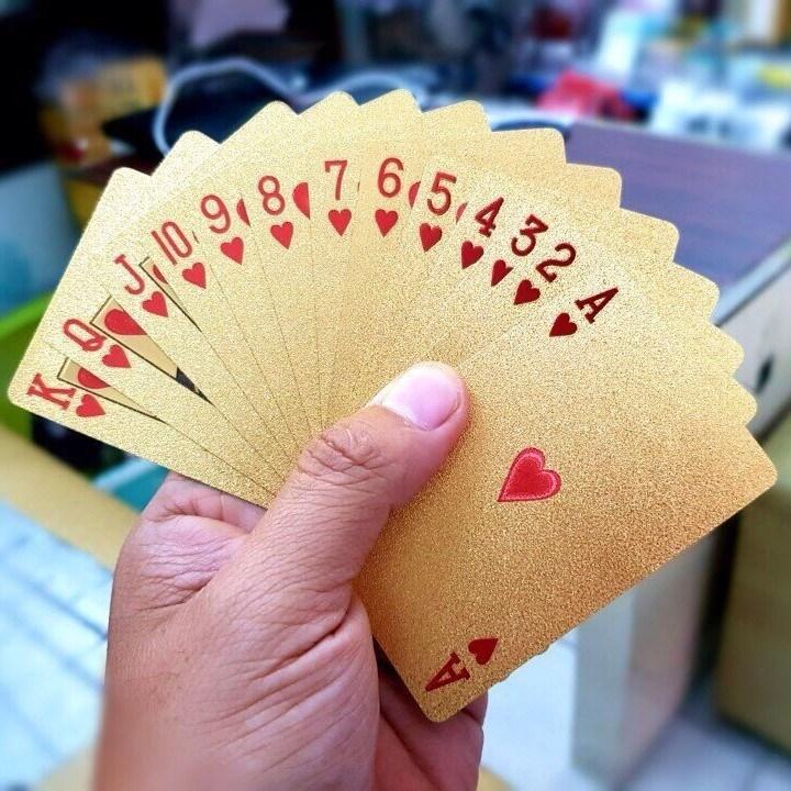 [HCM]BÀI TÂY POKER NHỰA MẠ VÀNG