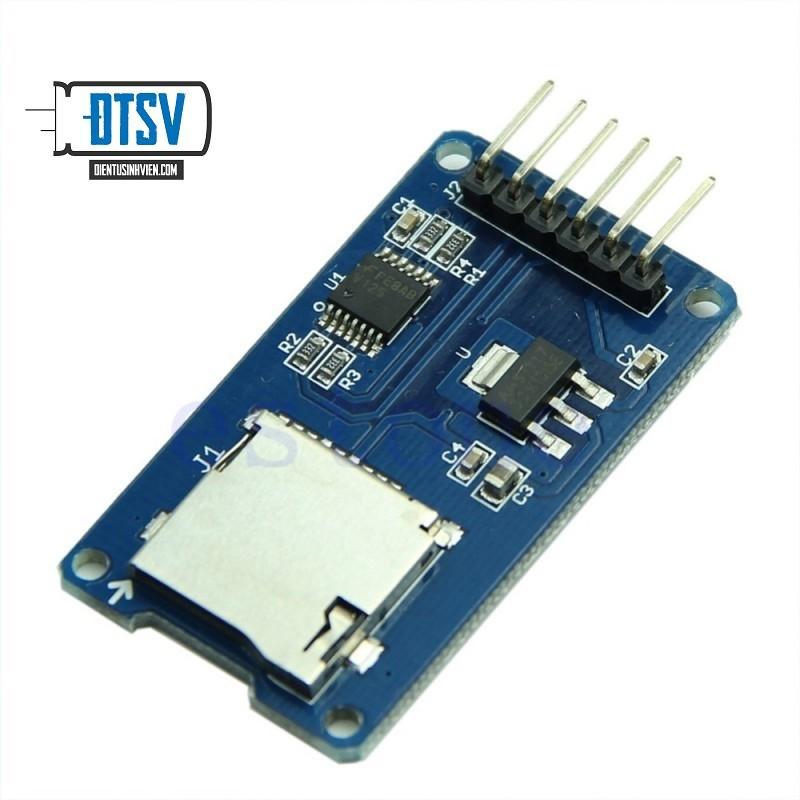 Module đọc thẻ nhớ micro sd - micro sdhc spi - linh kiện điện tử sv