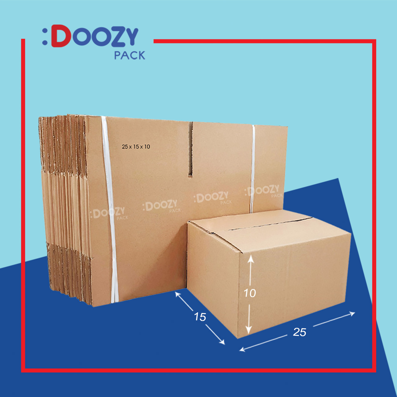 BỘ 100 THÙNG GIẤY KHÔNG IN 25X15X10